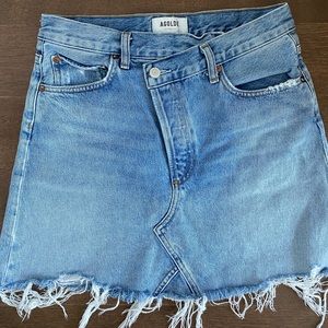 AGOLDE Criss-Cross Skirt in Indigo